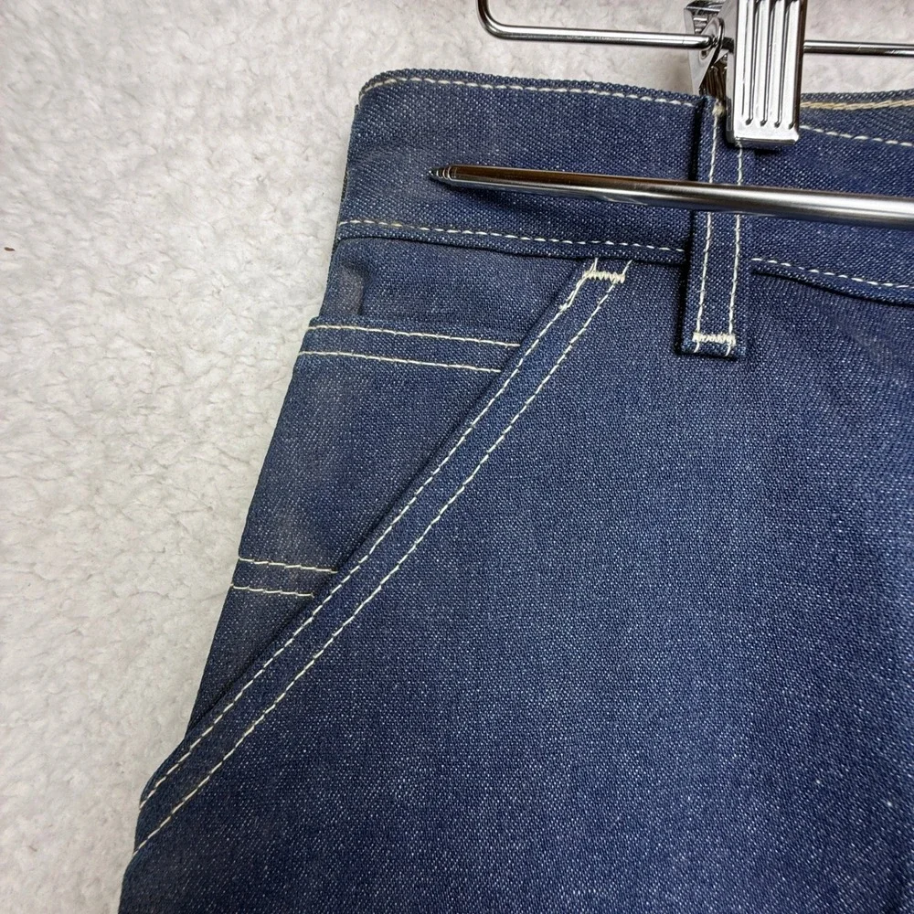 Carhartt B03 DNM Mens 28x30 Denim Work Dungaree Carpenter Jeans Dark Wash Blue